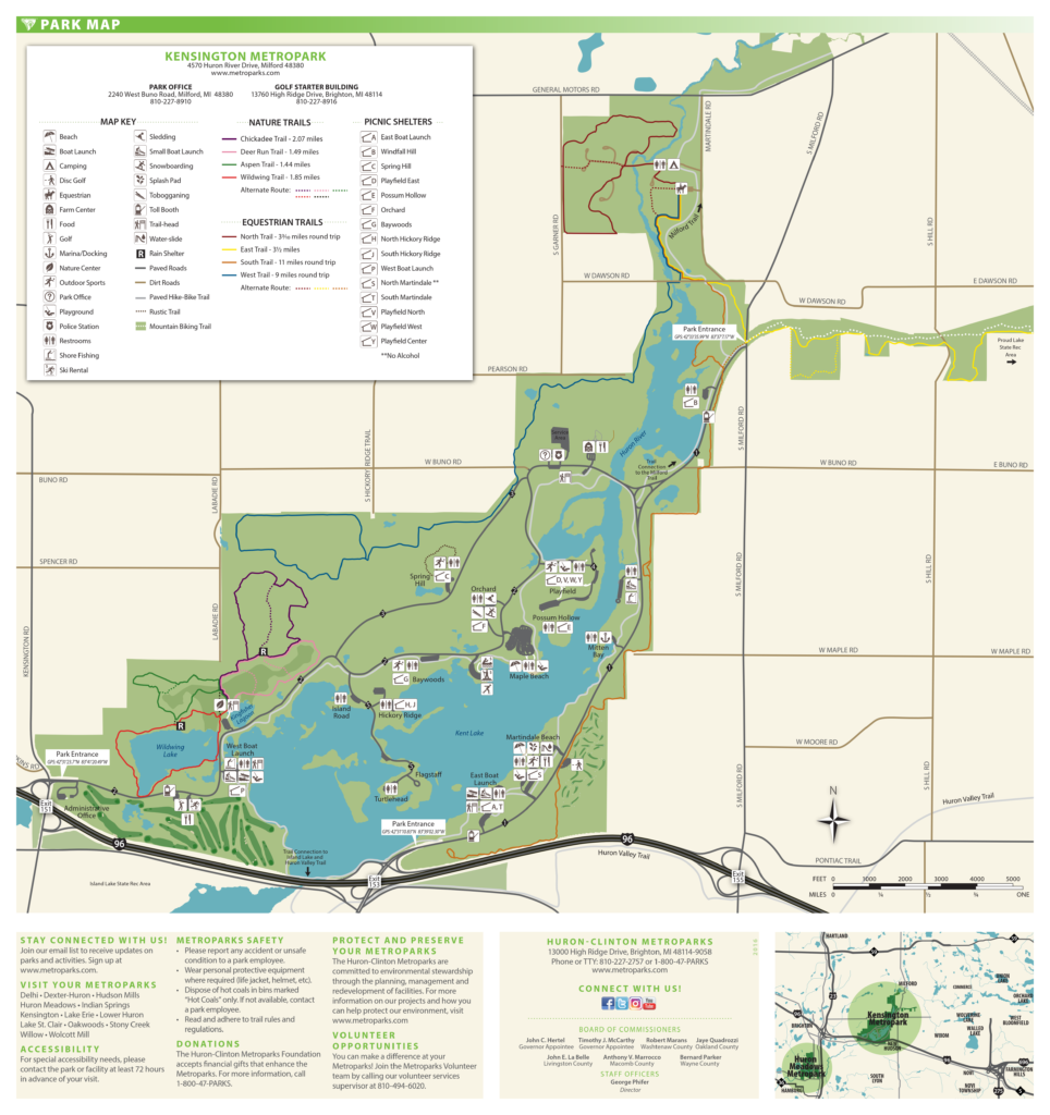 Kensington Metropark Map